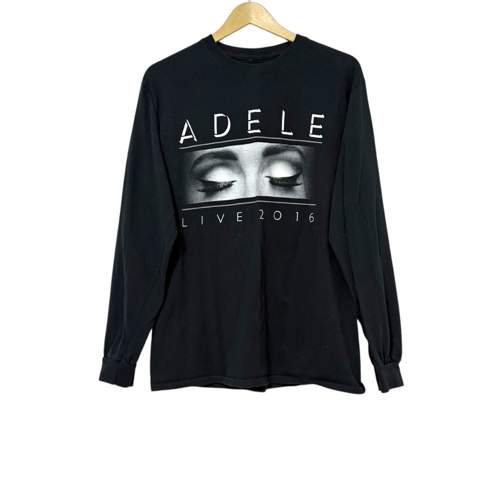 Adele Live 2016 Black Long Sleeve Concert Tee Shirt Size Medium Music